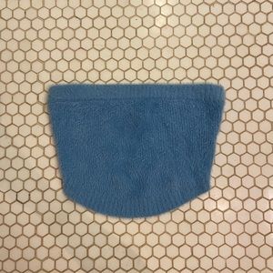 NWT. Blue fuzzy strapless crop top from Pacsun